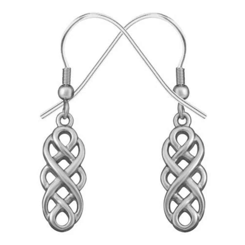 women’s infinity earrings -Celtic Unity Knot Stainless Steel Earrings