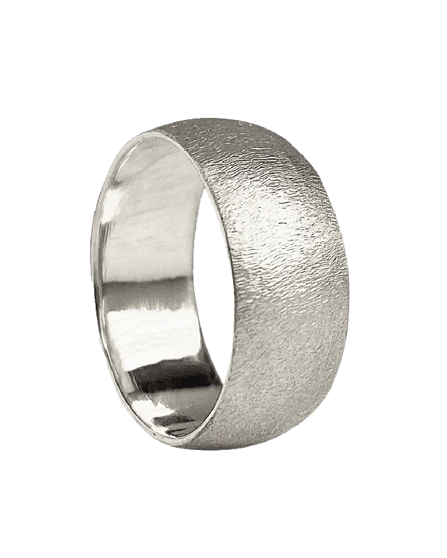 women’s stacked gemstone rings -Carved Into Stone Wedding Band