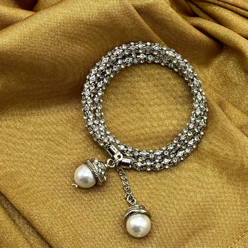 fashion bracelets for women -Classic Pearl Silver Plating Bracelet