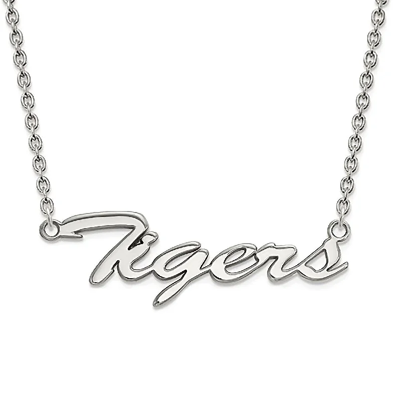 women’s flower necklaces -Louisiana State University Tigers 925 Silver Necklace Officially Licensed