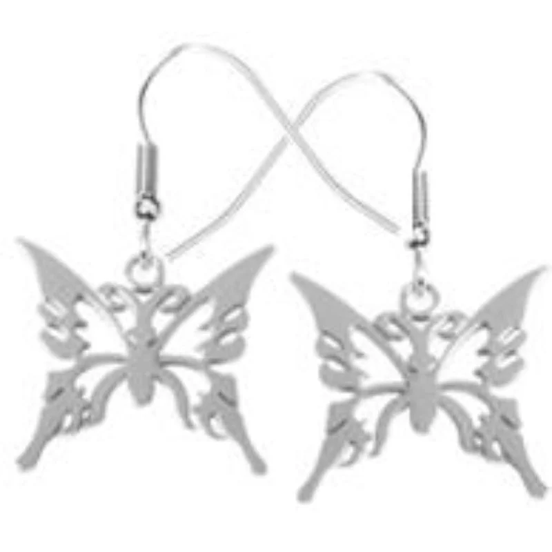 women’s gold stud earrings -Butterfly Stainless Steel Earrings