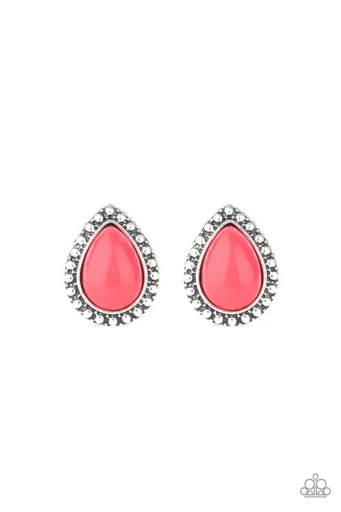 women’s large hoop earrings -Bodly Beaded Pink Earring