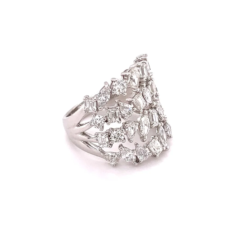 women’s large diamond engagement rings -Various Shaped Diamond Ring