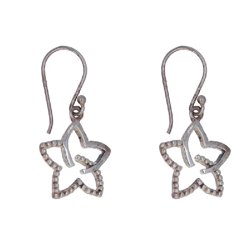 women’s gold hoop earrings -Cut Out Star Earrings