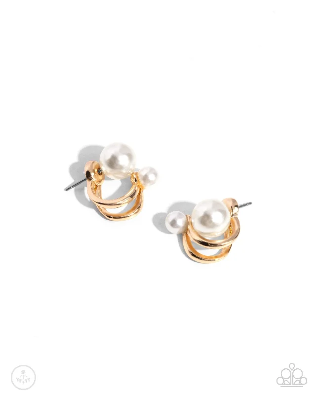 gold earrings for women -Sophisticated Socialite - Gold