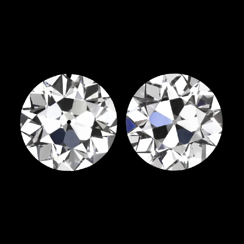 women’s handmade rings -2 CARAT OLD EUROPEAN CUT LAB CREATED DIAMOND STUD EARRINGS CERTIFIED F VS1 PAIR