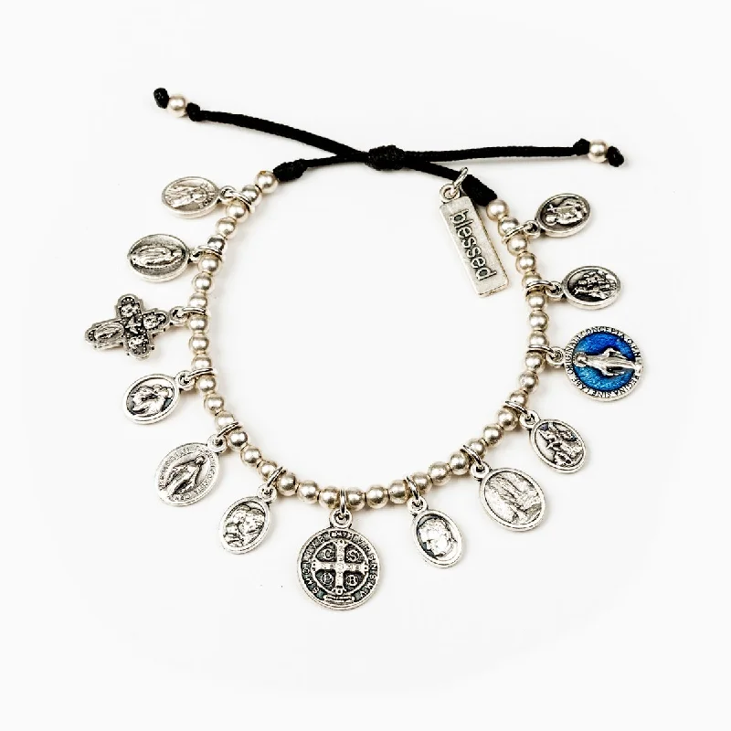 adjustable charm bracelets for women -Glory Saints & Angels Bracelet