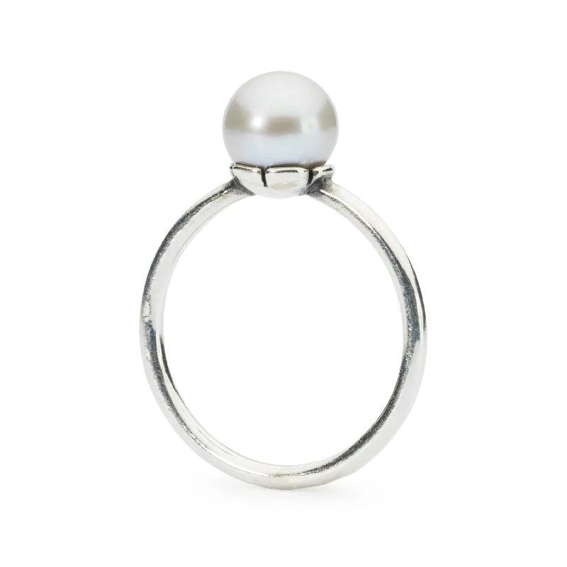 women’s pearl necklaces -Grey Pearl Ring