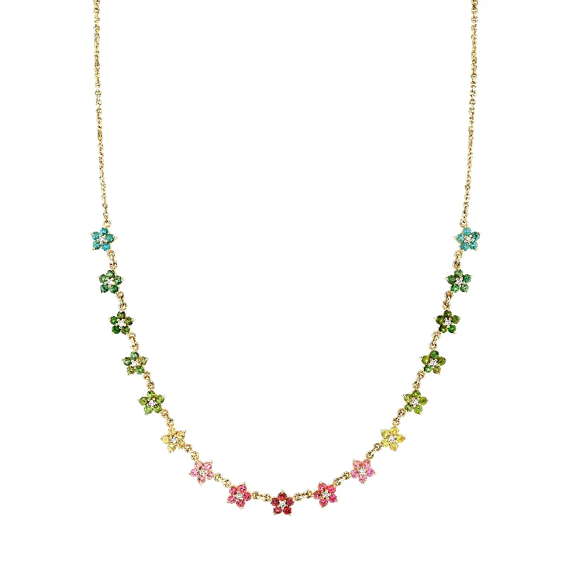 women’s emerald necklaces -Tourmaline and Diamond Aurora Necklace