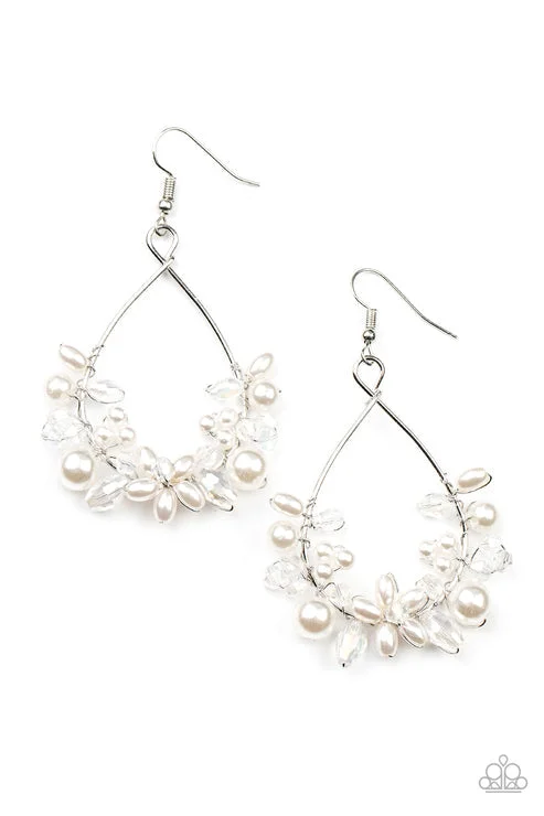 diamond earrings for women -Marina Banquet White Earring