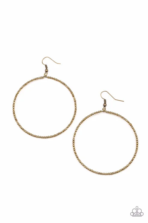 women’s fashion earrings -Basically Beaded Brass Earring