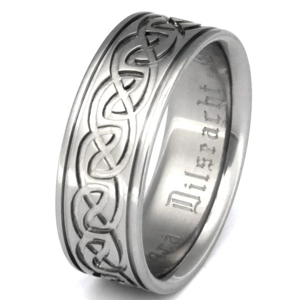 women’s antique diamond engagement rings -Titanium Irish Celtic Wedding Rings ck57