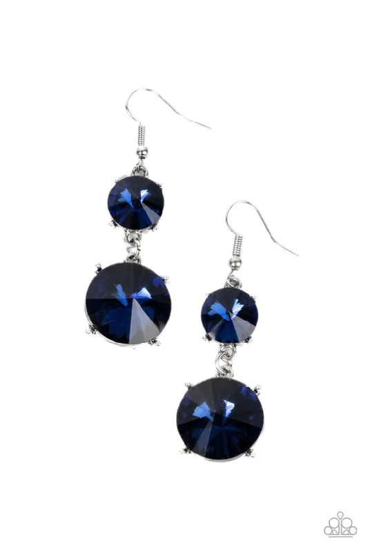 women’s flower earrings -Sizzling Showcase Blue Earring