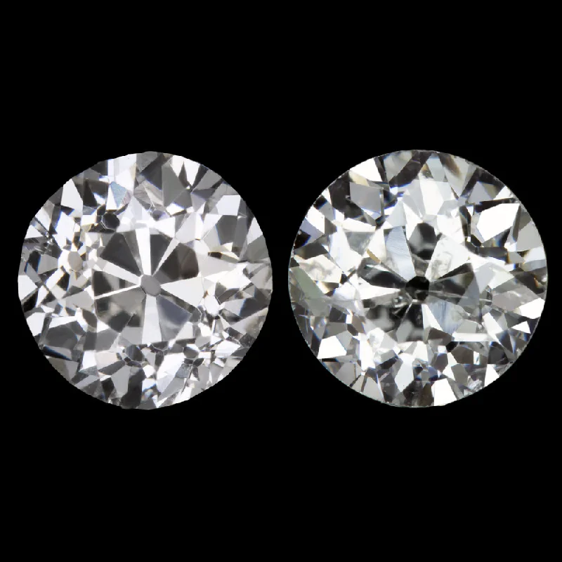 women’s unique rings -1.07ct OLD EUROPEAN CUT DIAMOND STUD EARRINGS G VS2-SI2 VINTAGE PAIR NATURAL