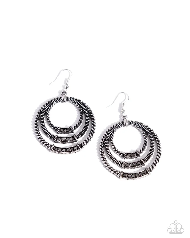 women’s diamond drop earrings -Contemporary Culture - Silver