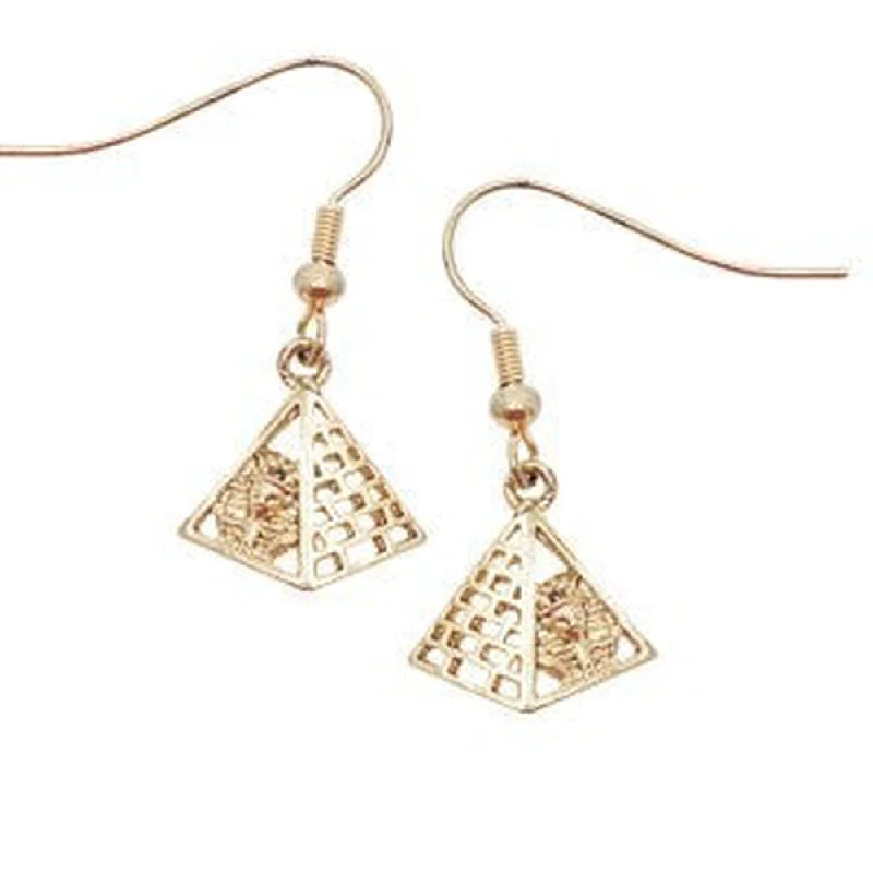 women’s bridal earrings -King Tut With Pyramid Earrings