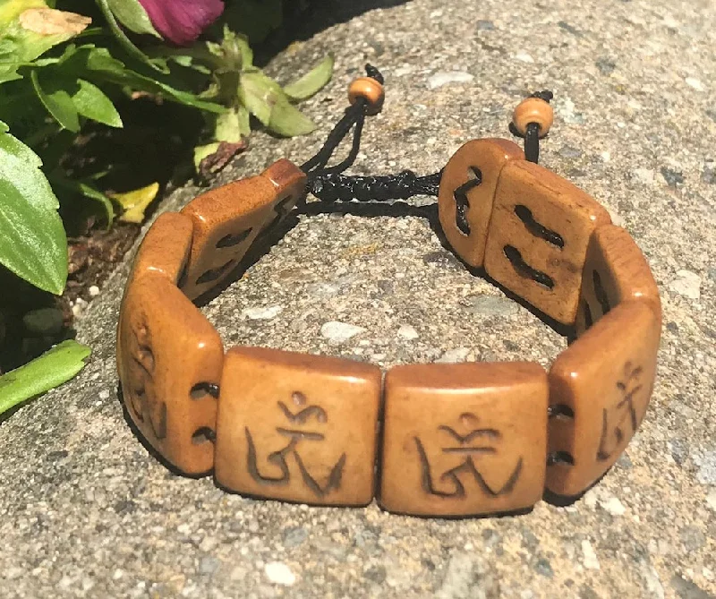 unique bangles for women -Bracelet: Tibetan Om