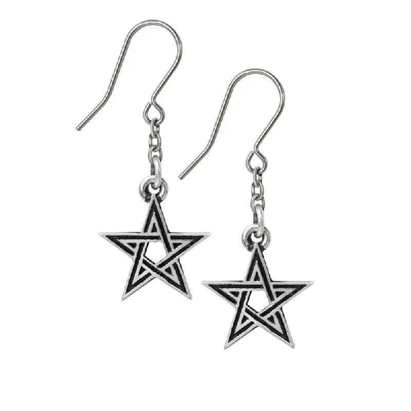 women’s vintage stud earrings -Black Star Earrings