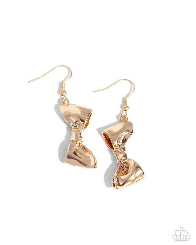 women’s trendy gold earrings -Dapper Dalliance - Gold