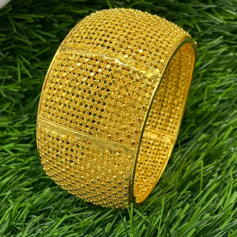 women’s cuff bangles -Dubai Gold Adujustable Bracelet