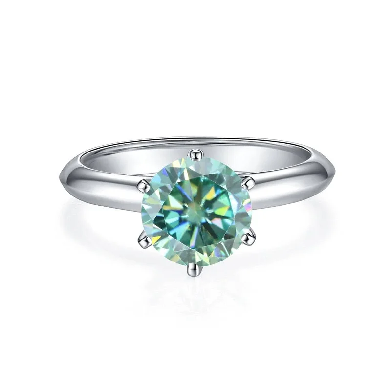 women’s elegant engagement rings -Classic Green Diamond Ring