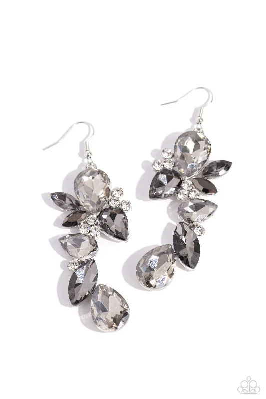 women’s vintage gemstone earrings -Fancy Flaunter - Silver