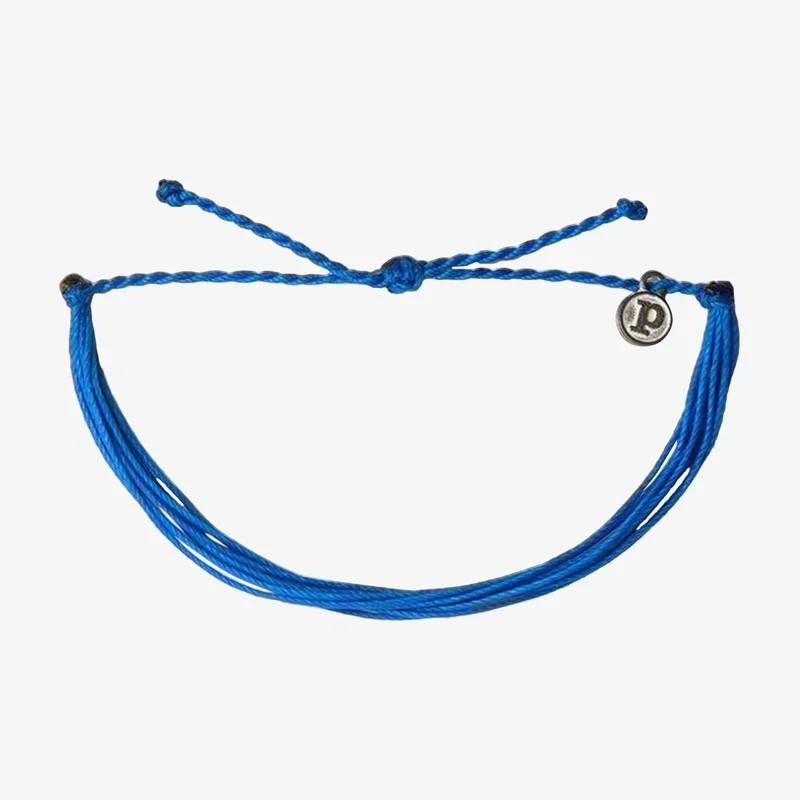 gold chain bracelets for women -PuraVida Bright Solid Bracelet, Blue