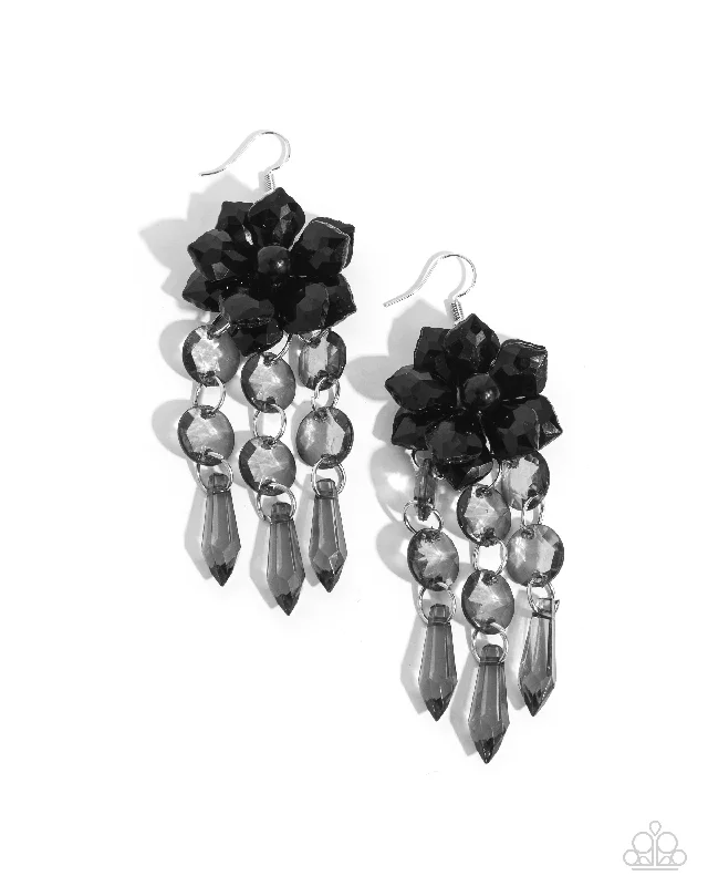 women’s gold earrings with diamonds -Hawaiian Hallmark - Black