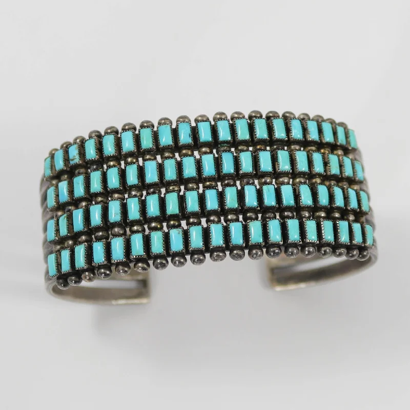 diamond bracelets for women -1940s Turquoise Row Bracelet