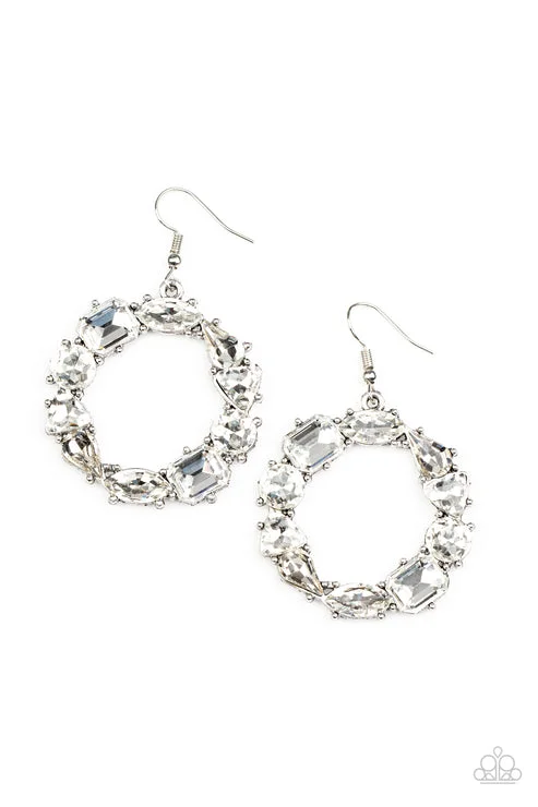 women’s elegant earrings -GLOWING In Circles White Earring