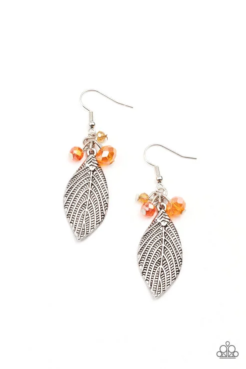 women’s vintage gemstone earrings -LEAF It To Fate Orange Earring