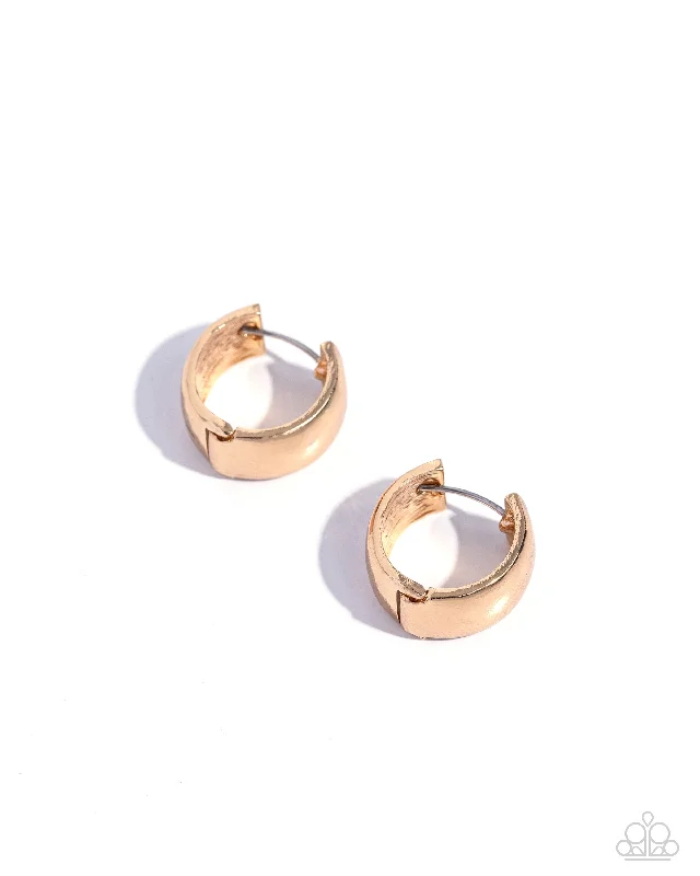 women’s vintage stud earrings -Signature Sheen - Gold