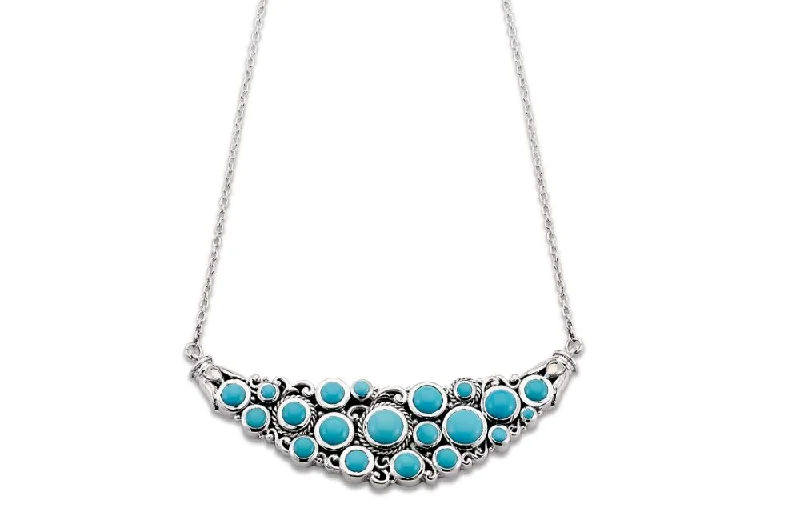 women’s luxury pearl necklaces -Sari Necklace- Turquoise