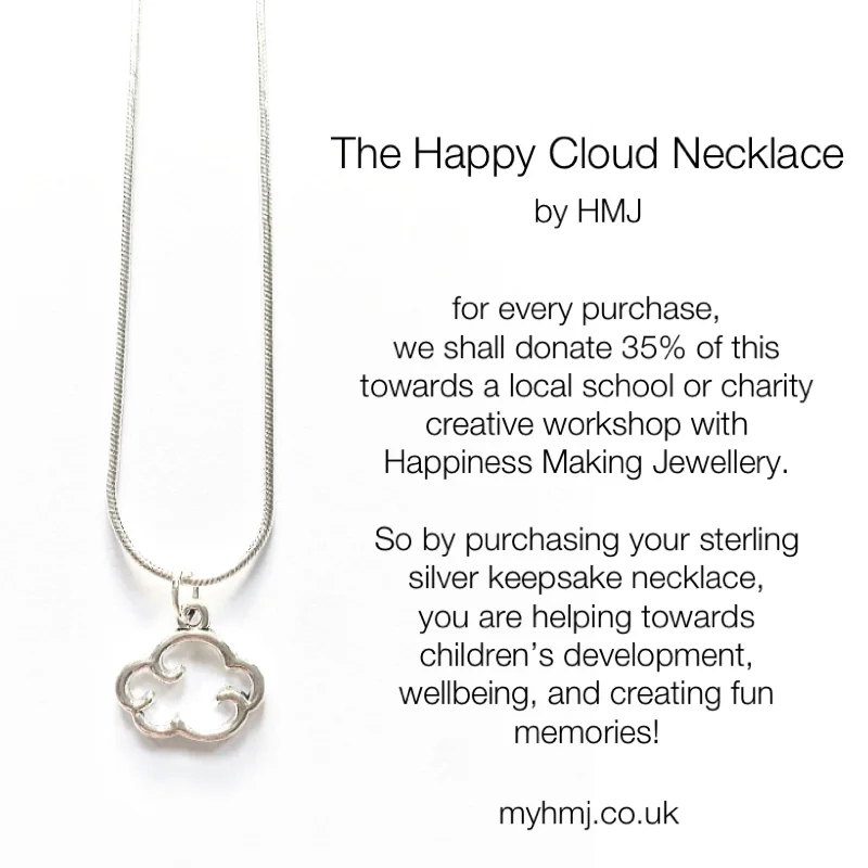 women’s birthstone necklaces -Happy Cloud Charm Necklace - Fundraiser