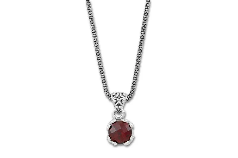 women’s gemstone pendant necklaces -Glow Necklace- Garnet