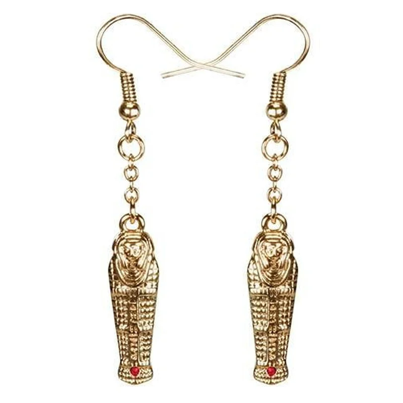 women’s mixed metal earrings -Pharaoh's Coffin Earrings