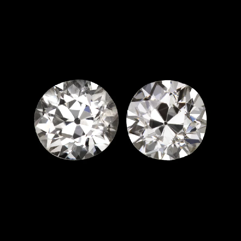 women’s custom engraved rings -0.54ct OLD EUROPEAN CUT H-I VS2-SI2 DIAMOND MATCHING PAIR STUD EARRINGS VINTAGE