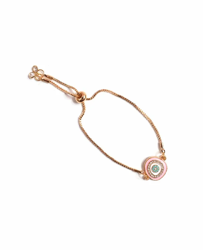 gold chain bracelets for women -Curvy Eye Bracelet