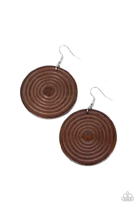 women’s teardrop earrings -Caribbean Cymbal Brown Earring