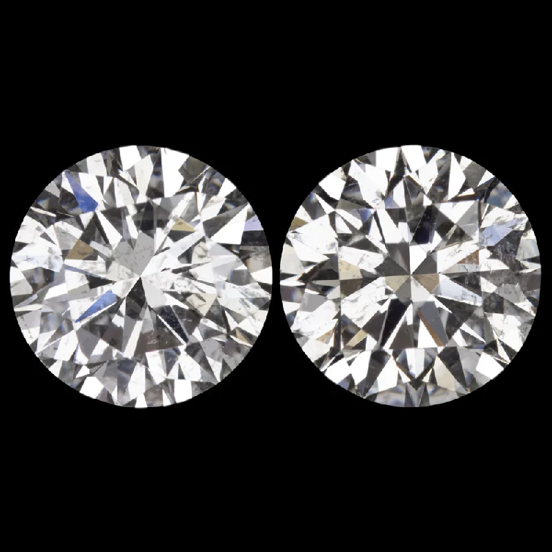 women’s solitaire rings -4.08c NATURAL DIAMOND STUD EARRINGS VERY GOOD ROUND BRILLIANT CUT PAIR LOOSE 4ct