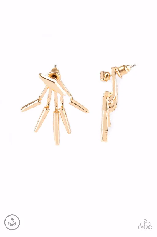 women’s elegant earrings -Extra Electric Gold Post Earring