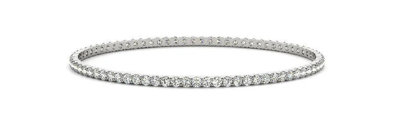 women’s bangles and bracelets -14kt White Gold Diamond Eternity Bangle (2 1/2 ctw)