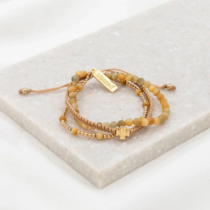 designer bracelets for women -Be Still Prayer Bracelet-Tiger Eye