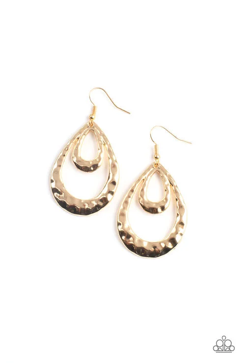 women’s pearl earrings -Museum Muse Gold Earring