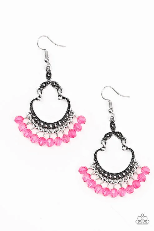 women’s vintage earrings -Babe Alert Pink Earrings