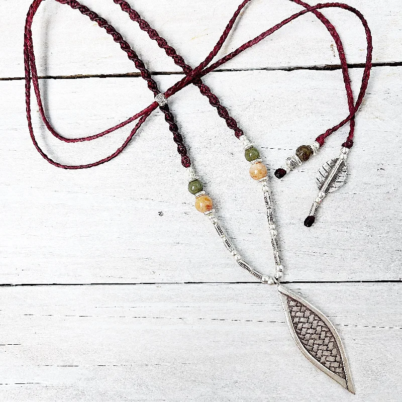 women’s pendant chain necklaces -WOVEN EARTH GODDESS NECKLACE