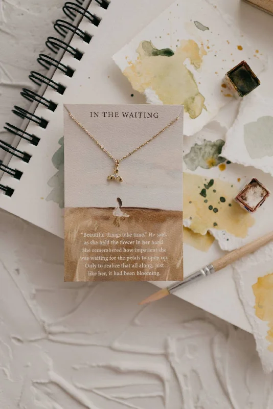 women’s crystal necklaces -In the Waiting | Christian Necklace | Psalm 145:13