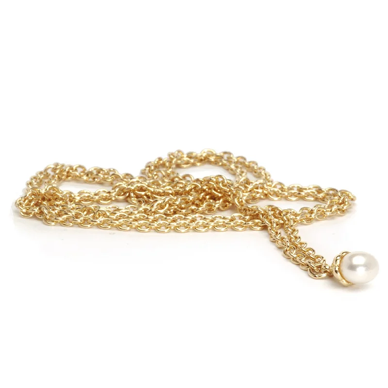 women’s dainty gold necklaces -Fantasy Necklace With Pearl, Gold