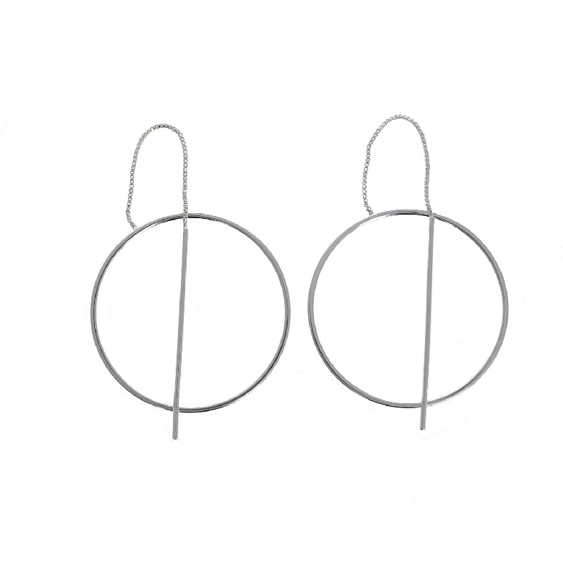 women’s minimalist earrings -Circle Threader Earring