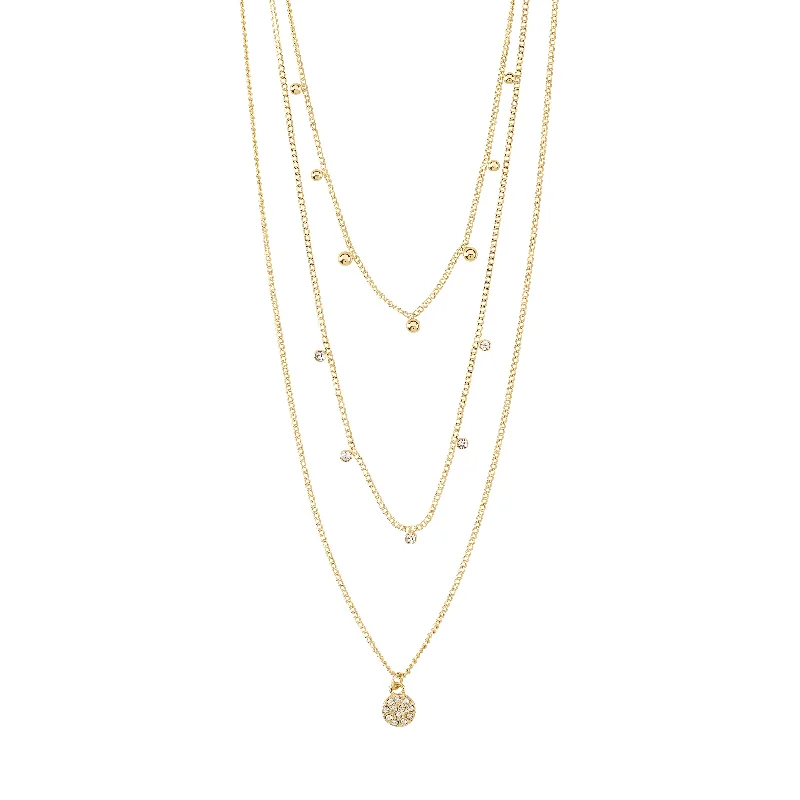 women’s minimalist necklaces -CHAYENNE crystal necklace gold-plated